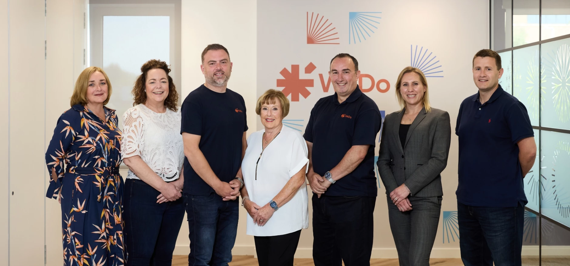 WeDo Business Finance1 L-R Sam Wilson, Kelly Tighe, Chris Robinson, Carol Roberts, Mark Lindsay, Jana Rackley and Andrew Nolan.JPG