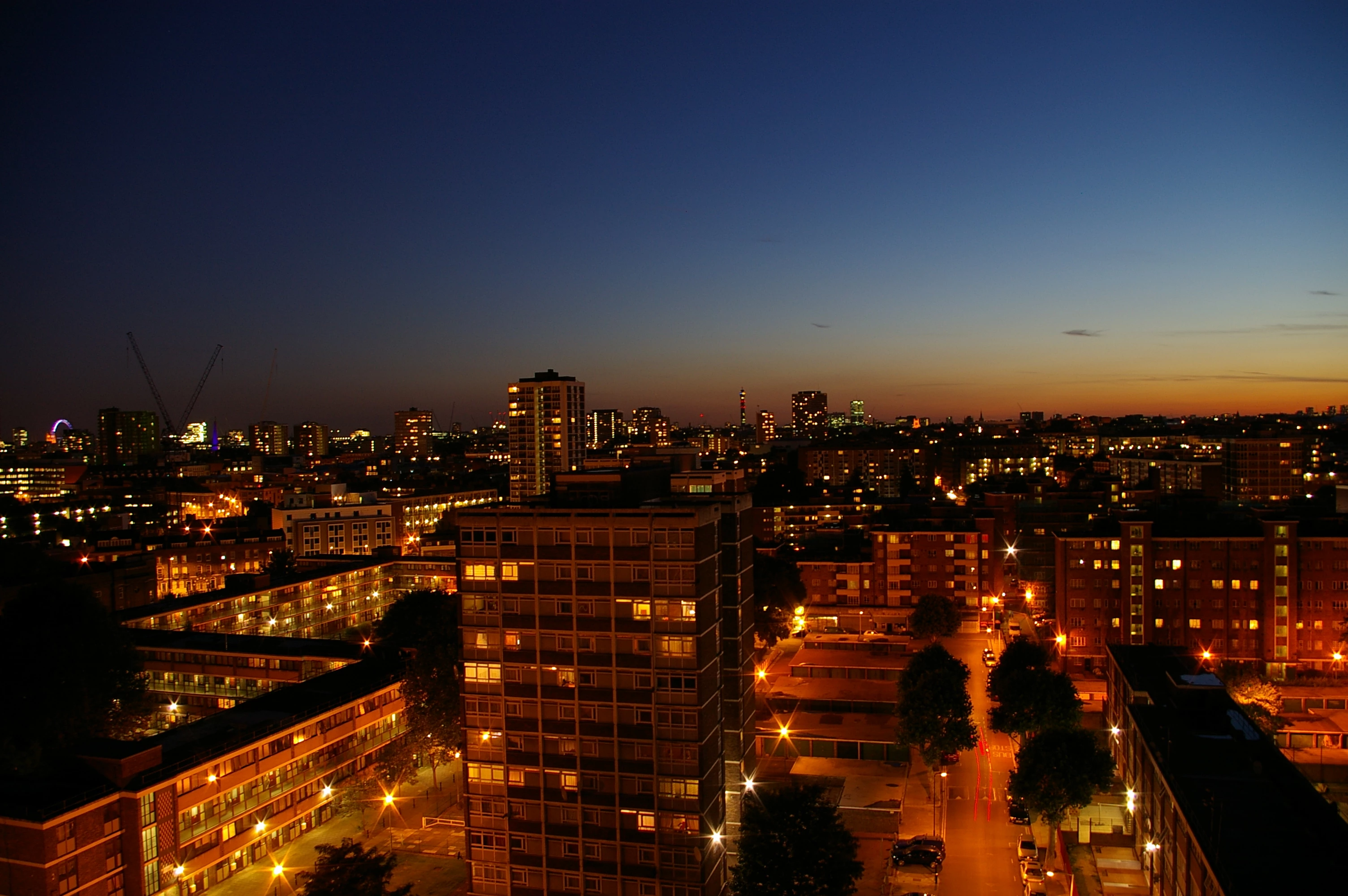 Hoxton and the rest of London at Night