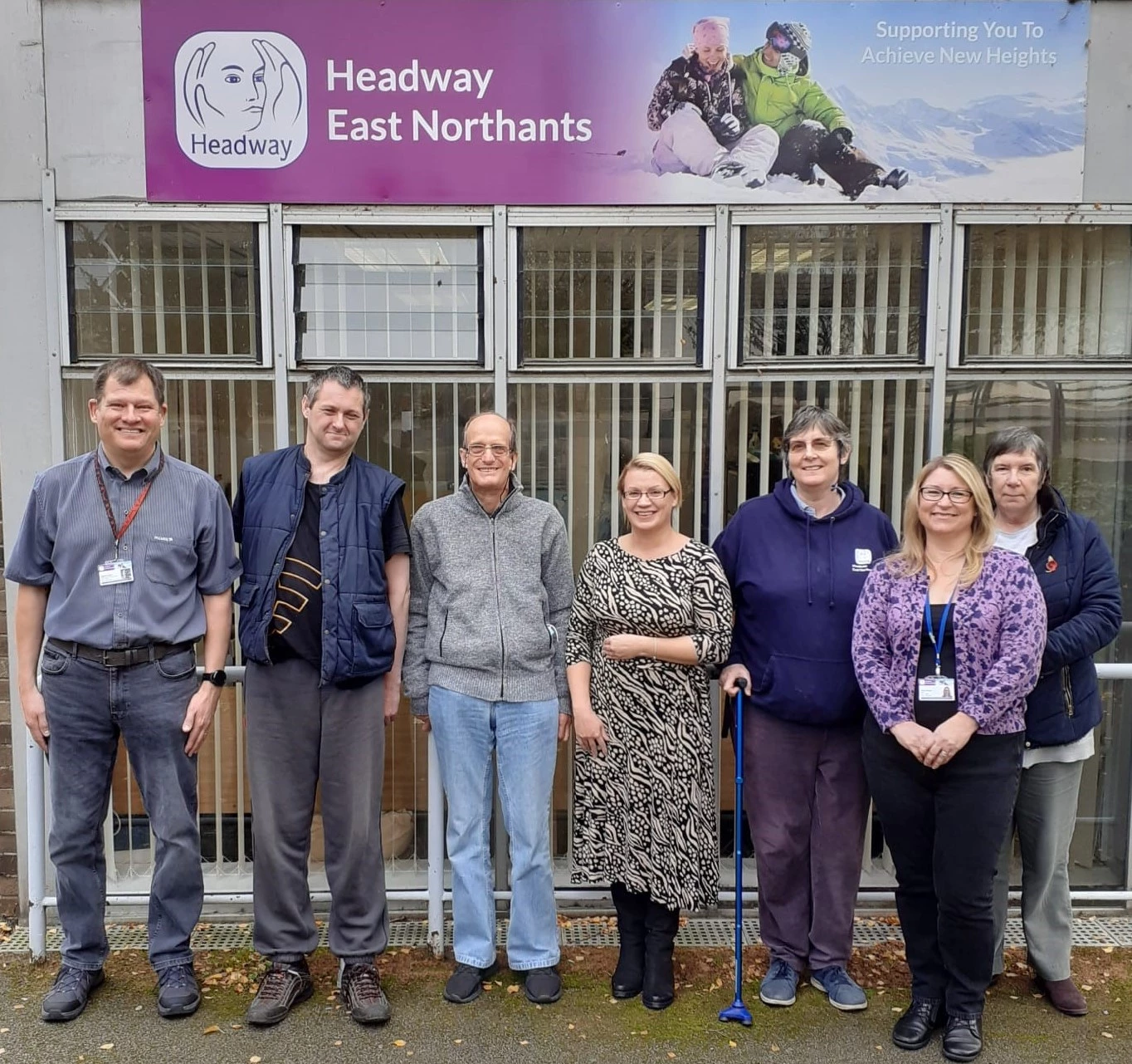 Members of Headway East Northants, including centre manager Claire Phillips and Louise Burrows who took part in the peer group initiative. Also appearing is Sharine Burgess, joint head of Shoosmiths’ Northampton office.