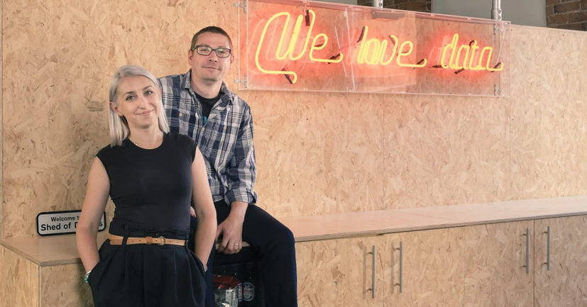 Data Shed co-founders Anna Sutton and Ed Thewlis