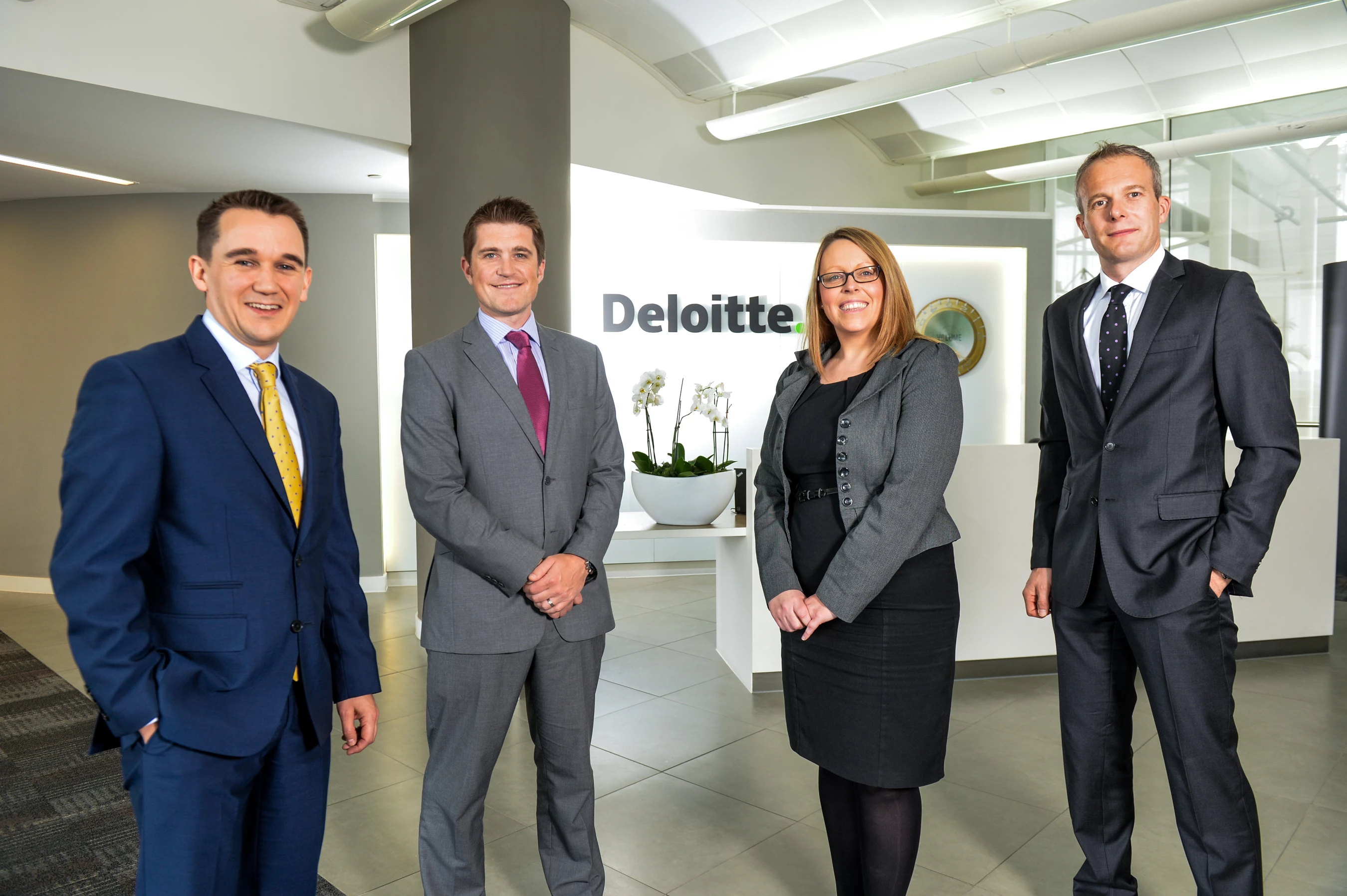 New Deloitte director Jonny Lees (second left)