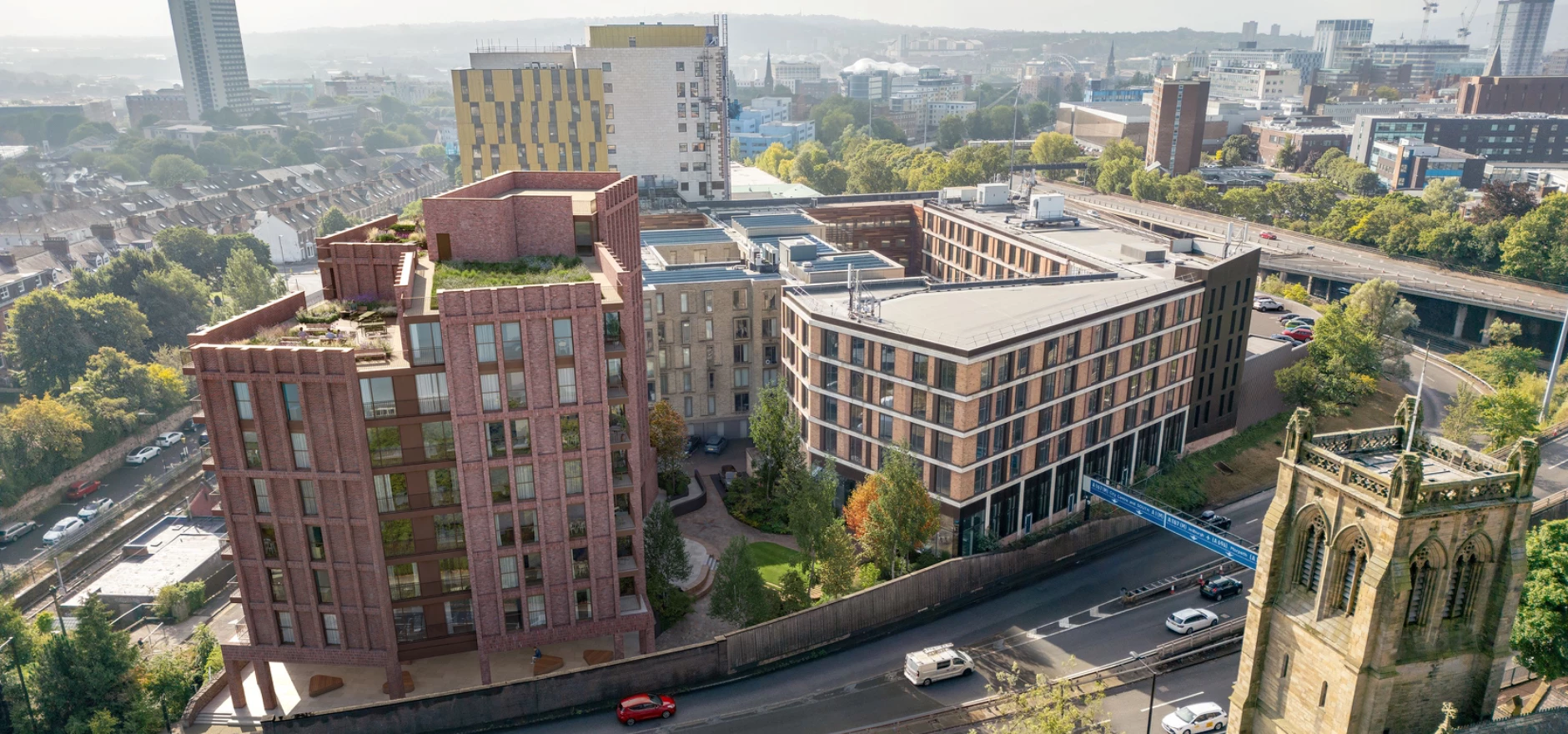 An artist's impression of the final phase of the Jesmond Three Sixty scheme