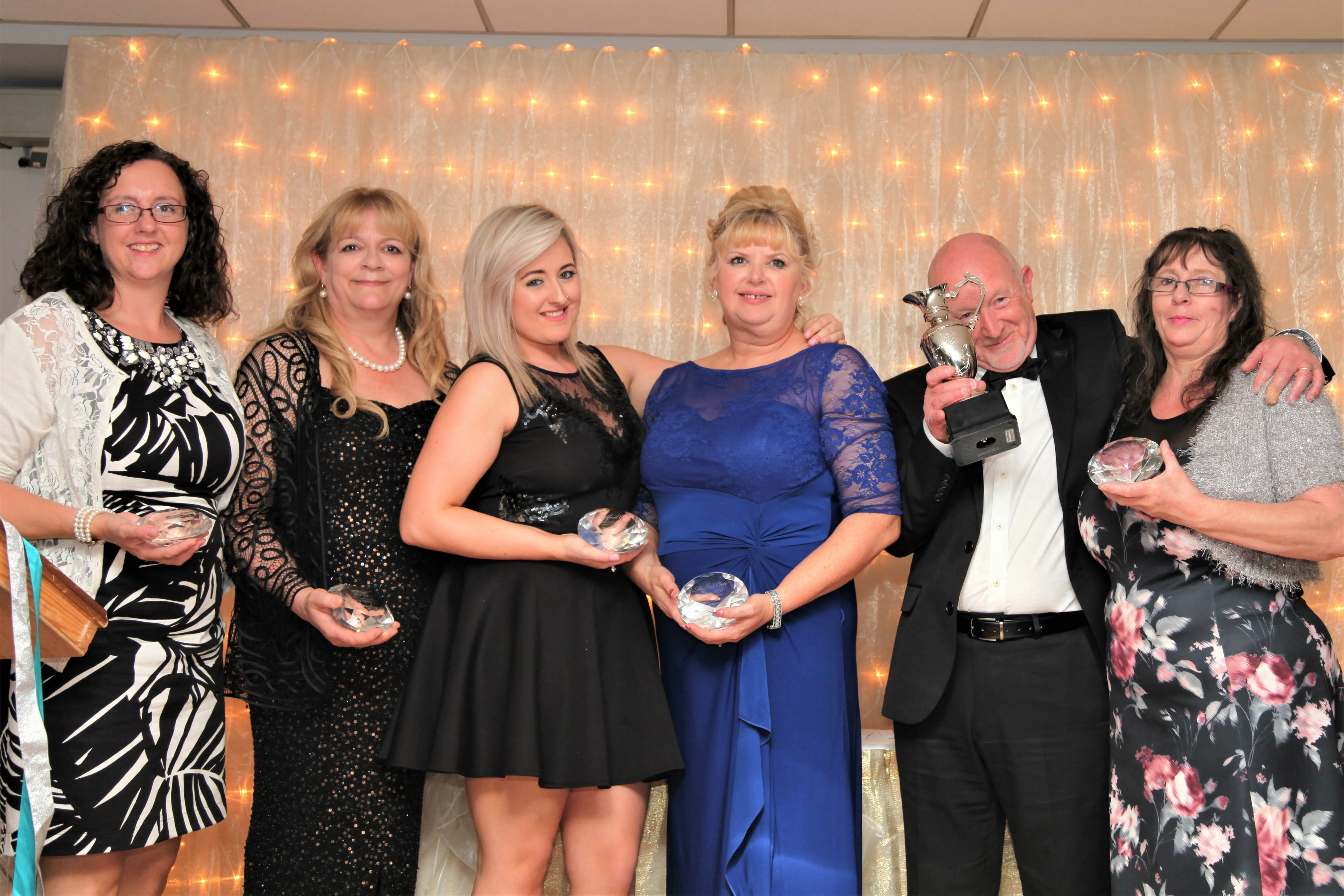 Some of the award winners at the Milford Care awards.