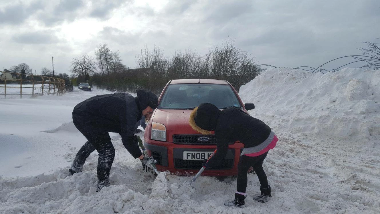 The Care Plus at Home team showed why they deserved to be finalists earlier this year, when they were pictured digging through snowdrifts to reach people in need. 
