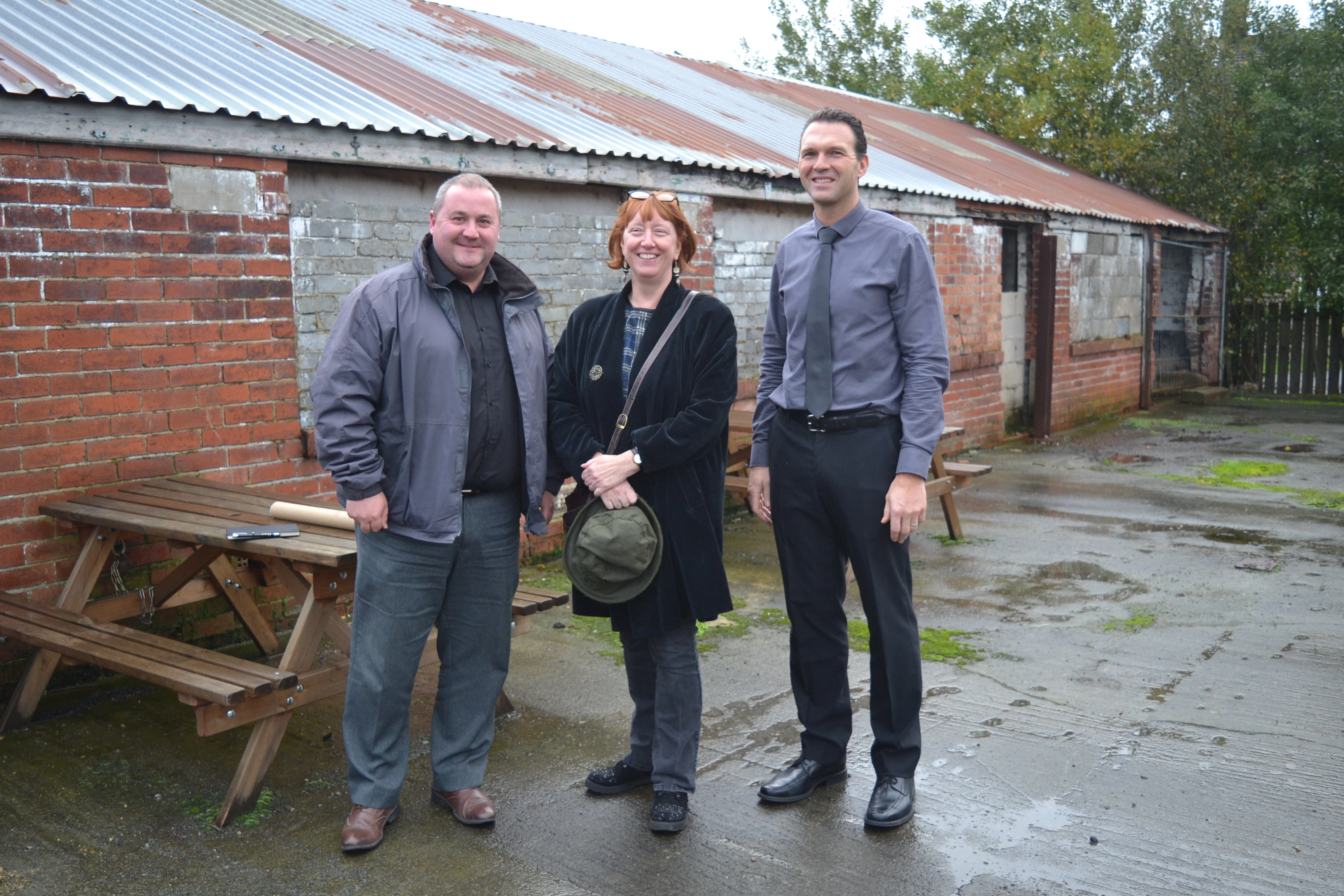Lee Hollinworth, Zoe Thompson and Daniel Scott on site for the new school