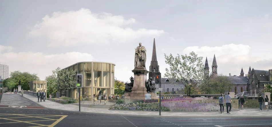 A CGI of LDA's work on Union Street, Aberdeen