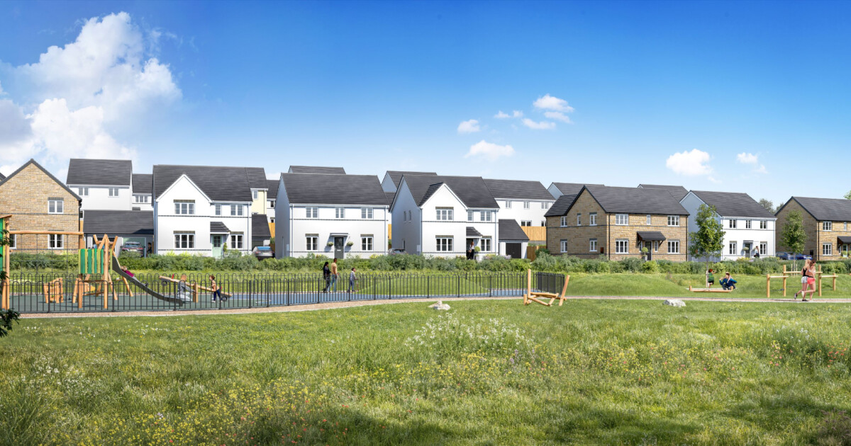Artist's impression of the Landkey affordable housing development