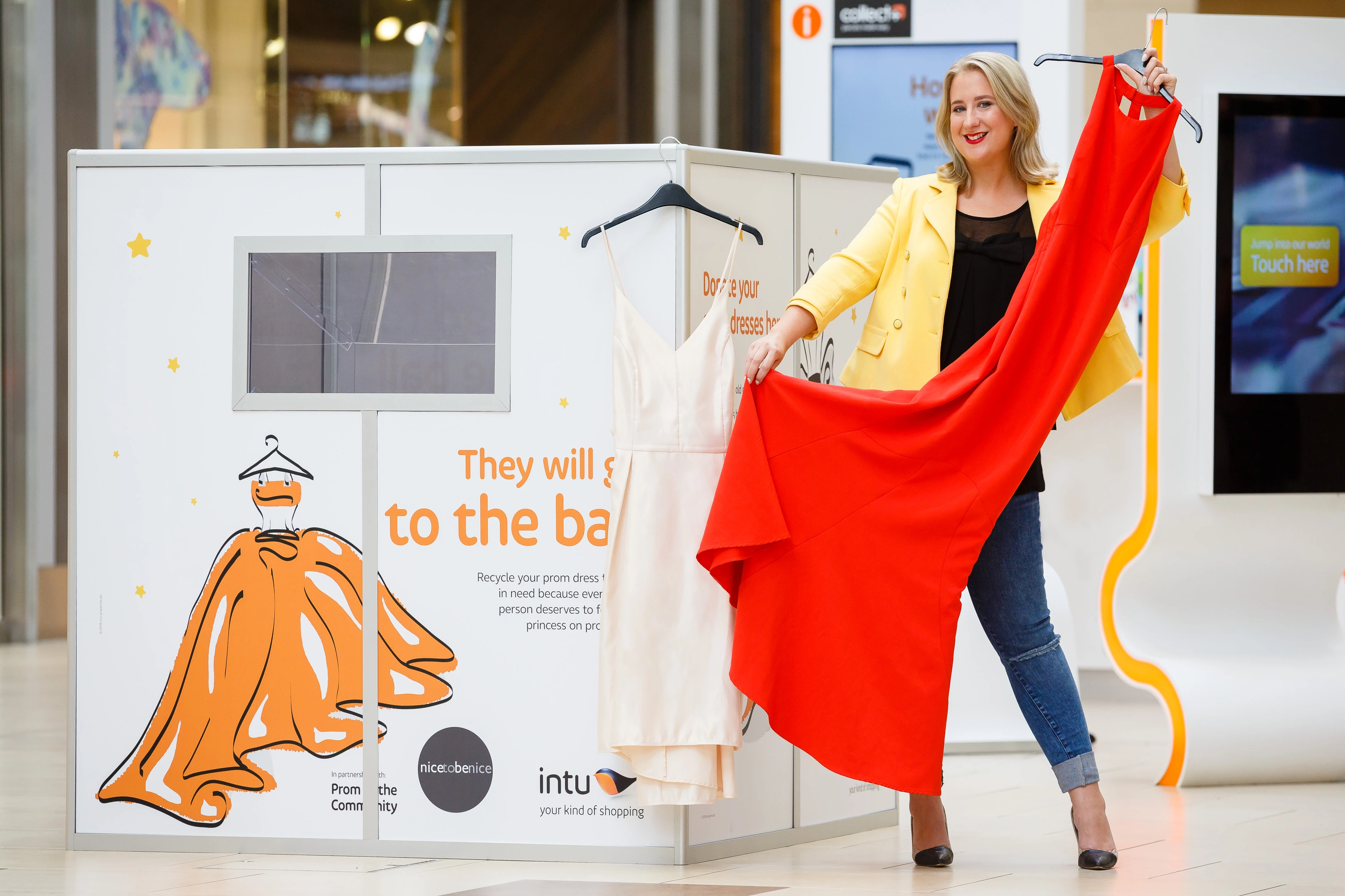 TV presenter Rachel Sweeney donates to Prom in the Community