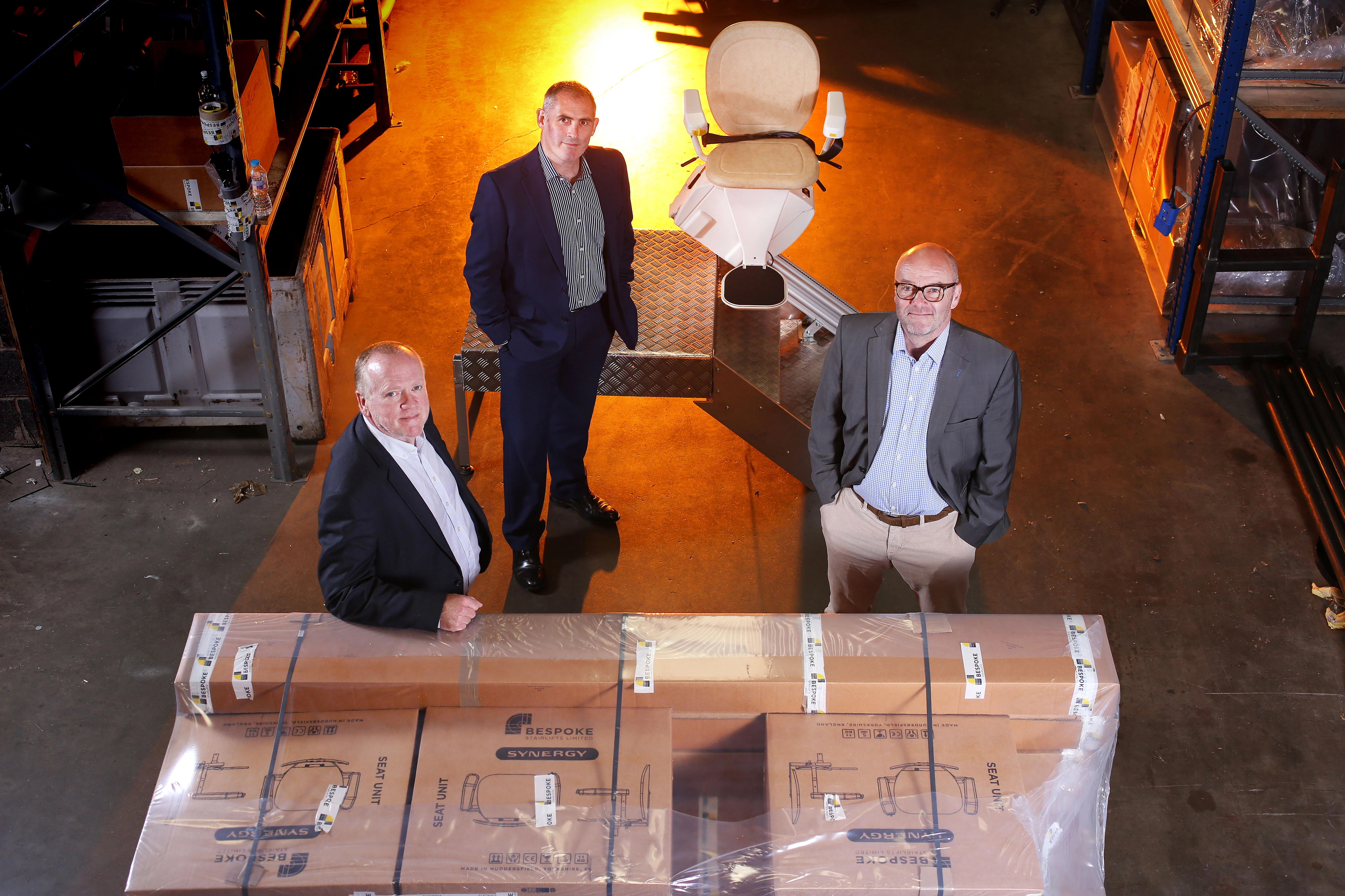 (L-R) Tom Smith manager of UK dealer networks, Jules Allen sales and marketing director and Raimund Schupp manager of export dealer networks
