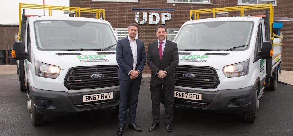 UDP MD Mike Flynn (left) with one of the firm's founders, Dave Hilton
