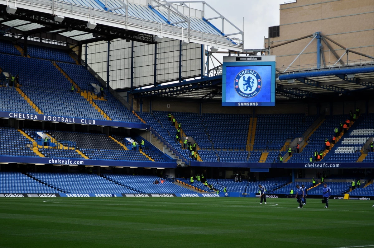 Big screen inside Stamford Bridge