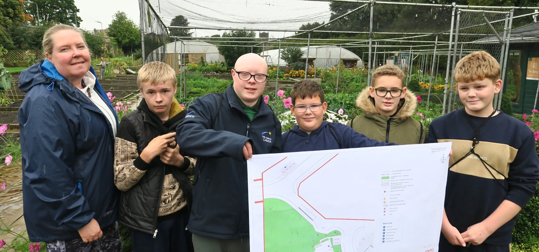 The Alnwick Garden’s Young Gardeners working on a design for Lovell’s show home garden.