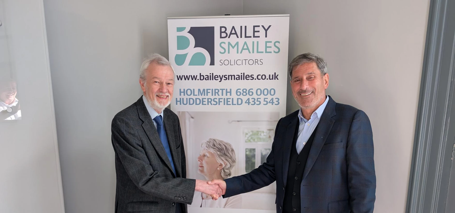 John Oates (L) partner at Oates and Hanson, David Gilman (R) director and CEO of Helios Legal Services trading as Bailey Smailes Solicitors.jpg