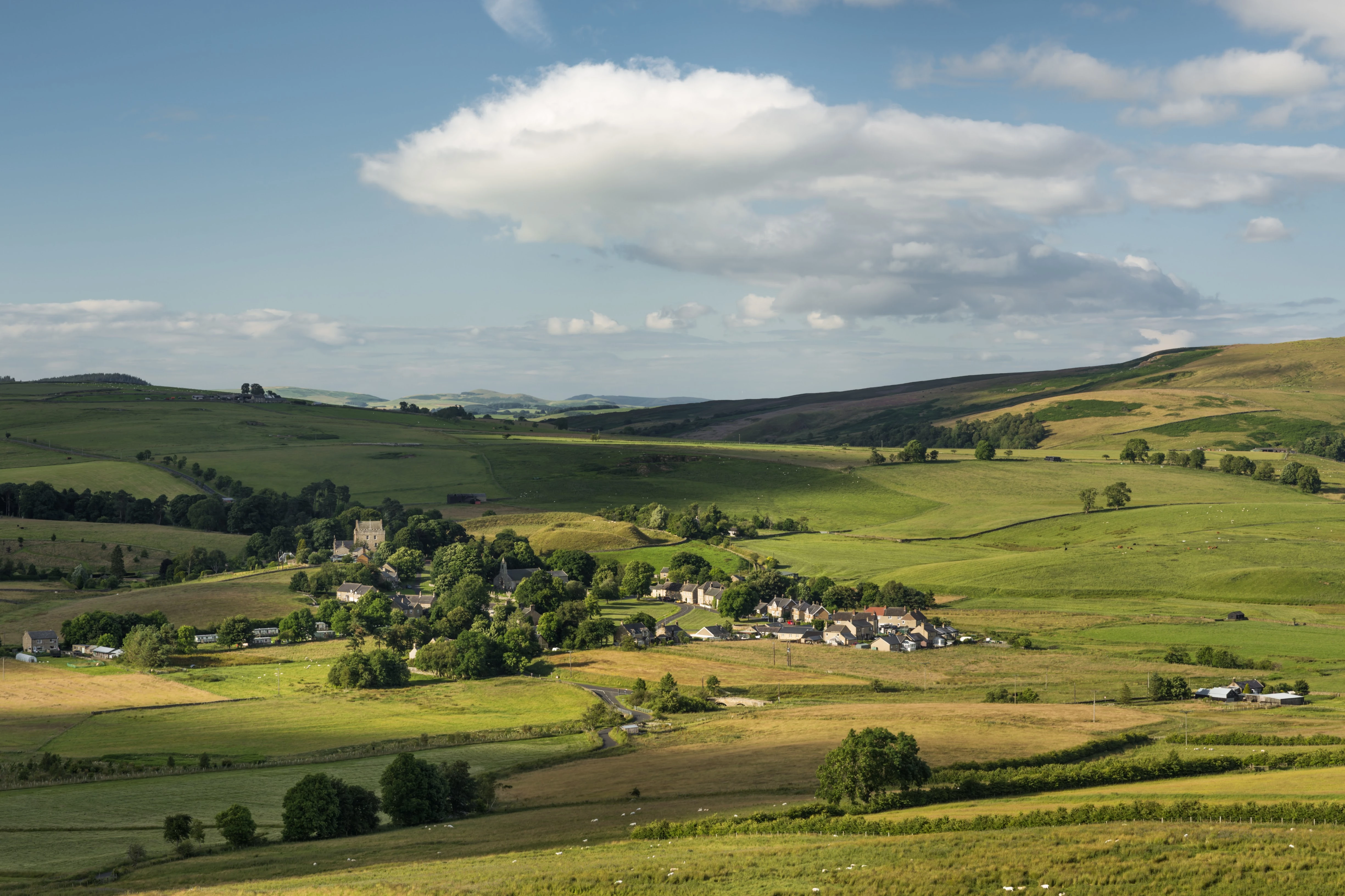 The village of Elsdon in Northumberland 