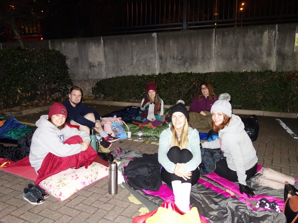HURST staff on their charity sleep out