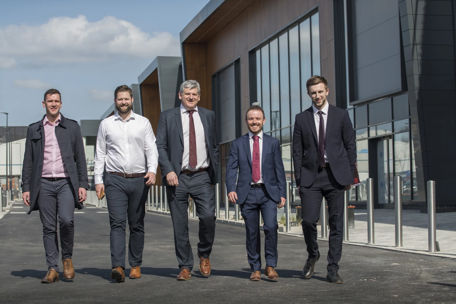 Richard Else, Whittam Cox Architects; Andrew Dabbs, Whittam Cox Architects; Andy Bruce, GMI Construction Group; Dan Murray, St James Securities and Jack Proctor, Rex Procter & Partners. 