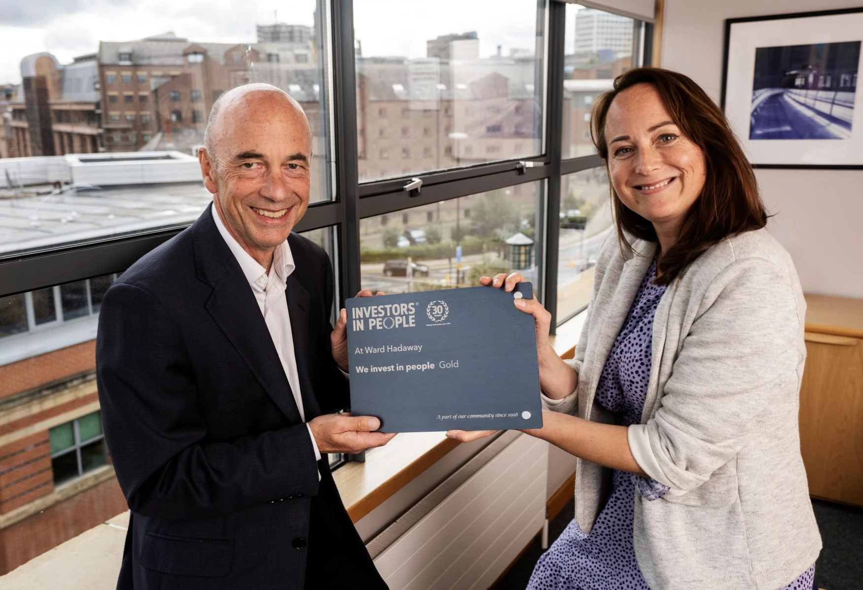 L-R Ward Hadaway’s managing partner, Martin Hulls with Anna Brown, head of people at Ward Hadaway