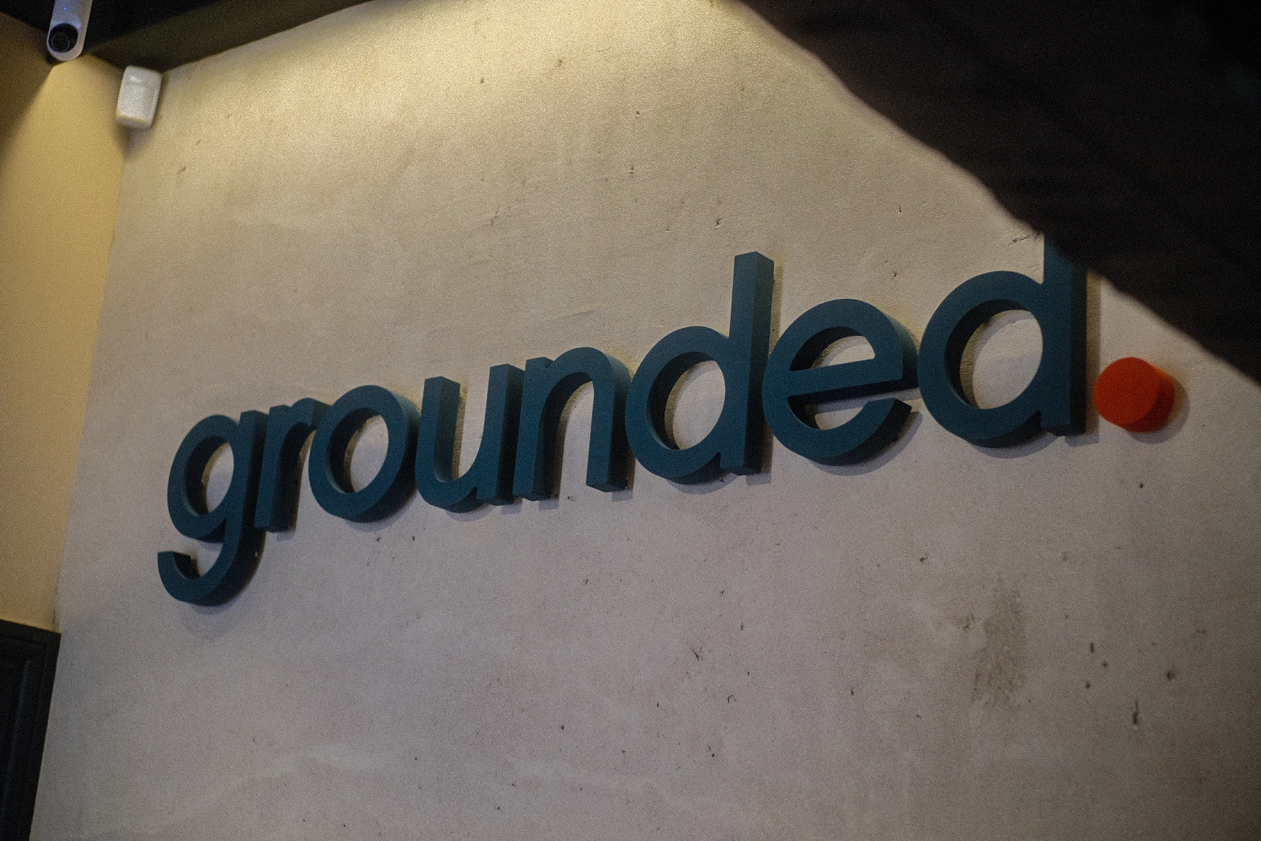 grounded. cafe signage