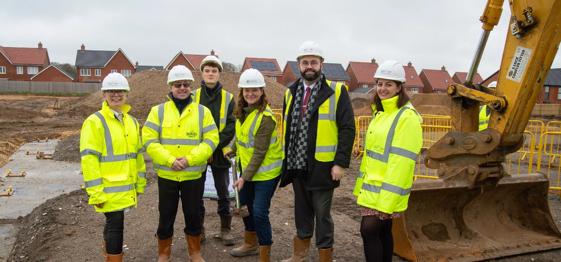 Gillian Keegan, Local MP and Secretary of State for Education attended the Minerva Heights groundbreaking on the 25 January.