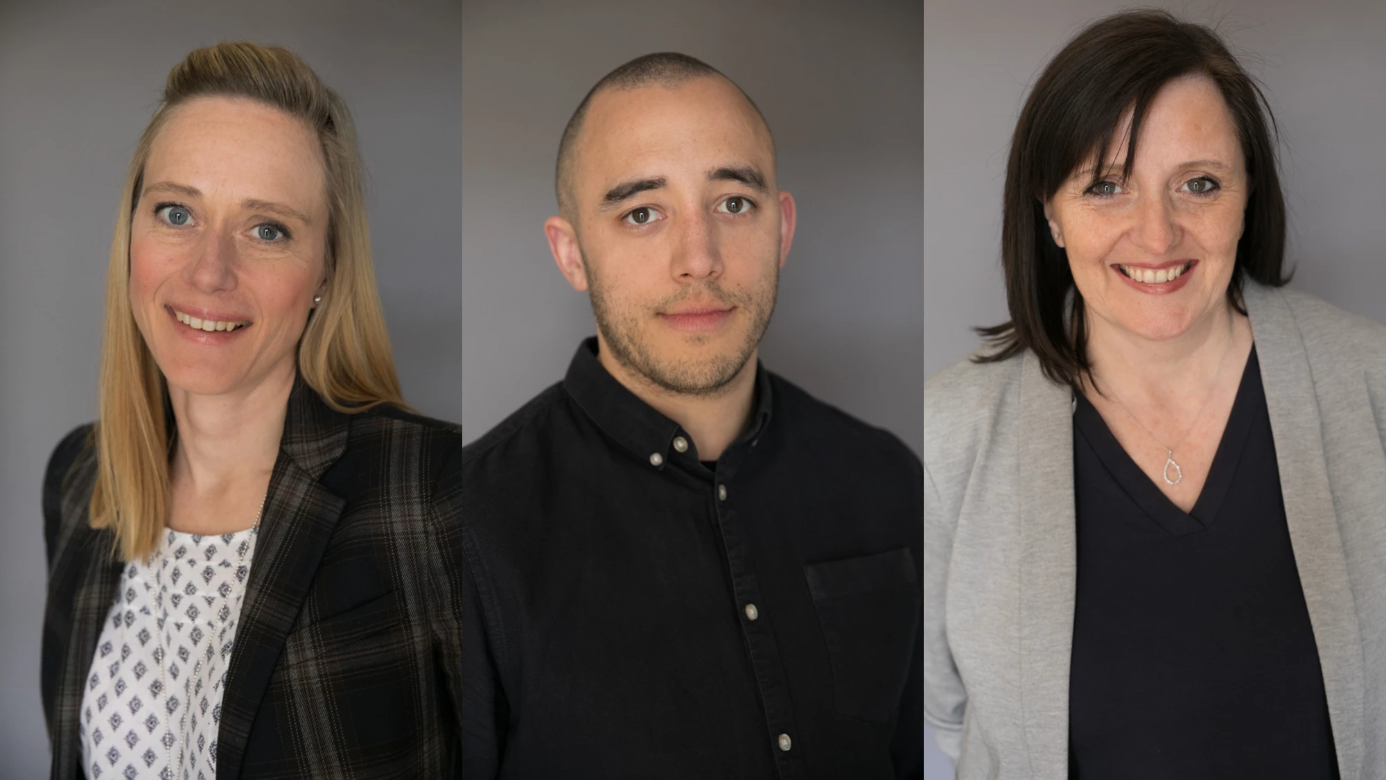 L-R Sue Johnson Gregory, Richard Dobson, Clare Aris