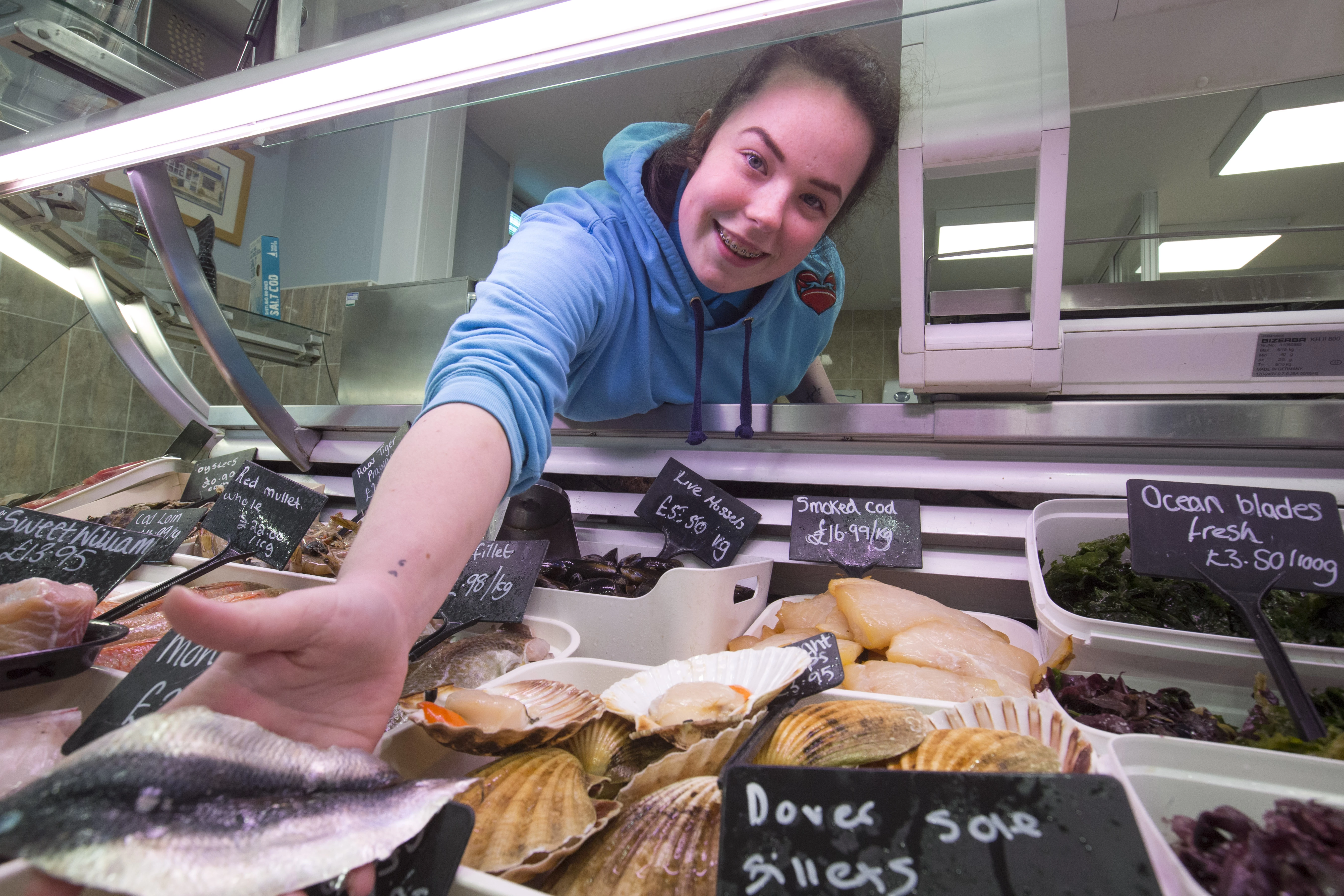 Chloe Swinhoe apprentice at Latimer's Seafood