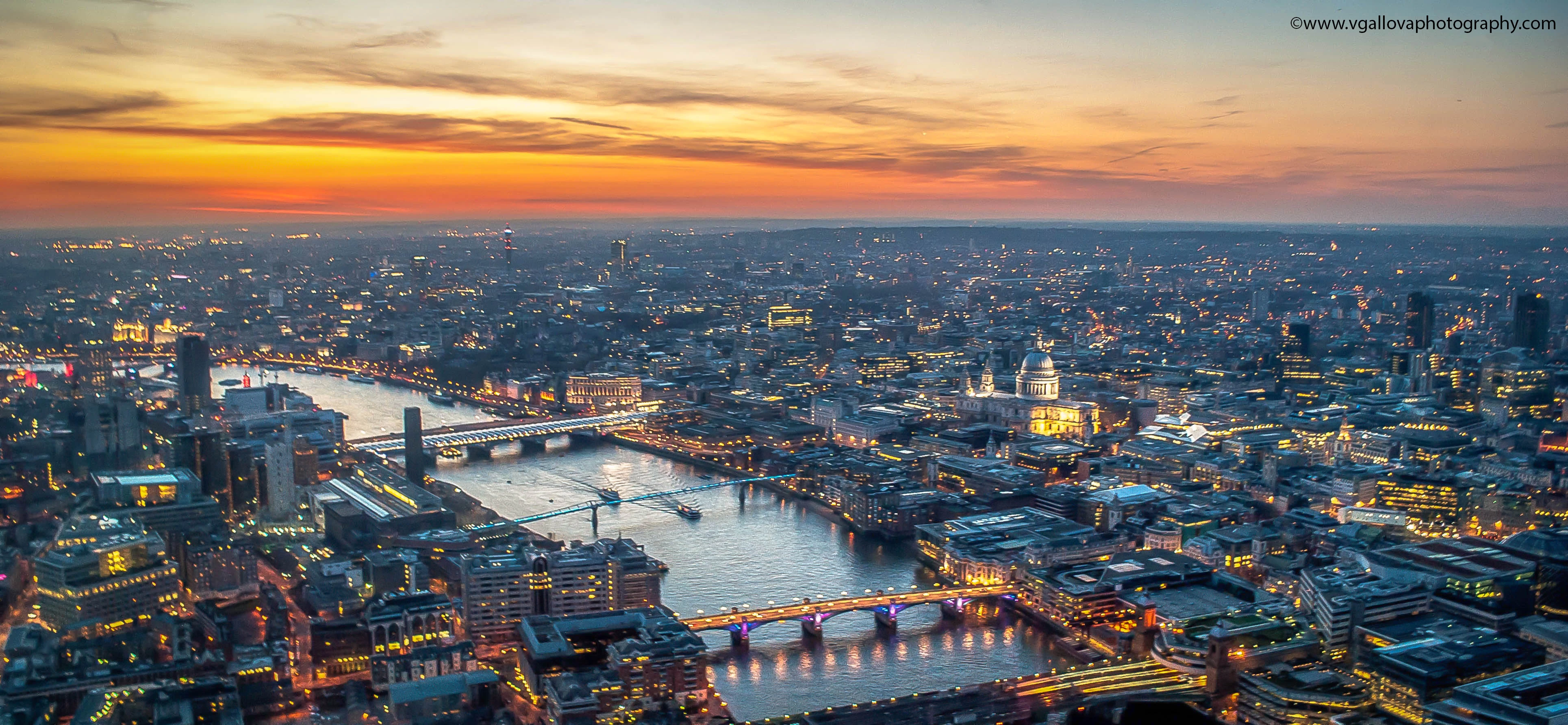 Sunset over London