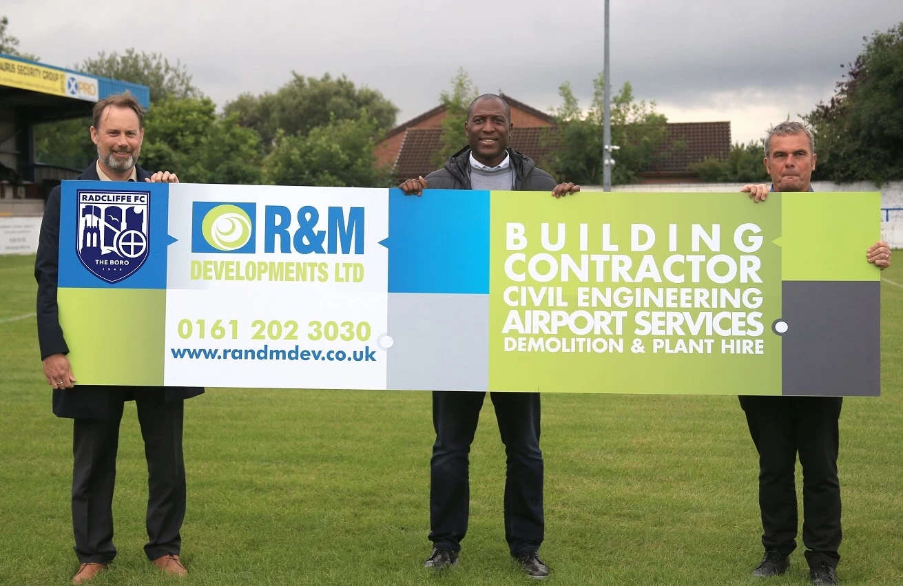 From left to right: Thomas McKenna from R & M Developments with Kevin Campbell and Mark Henry, also from R & M Developments