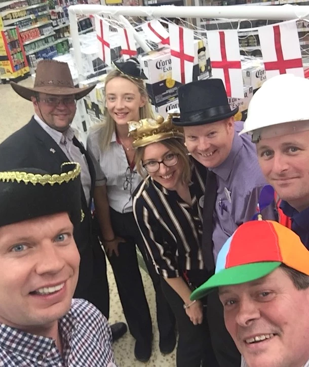 Tesco Roundhay participating in the Wear a Cap campaign