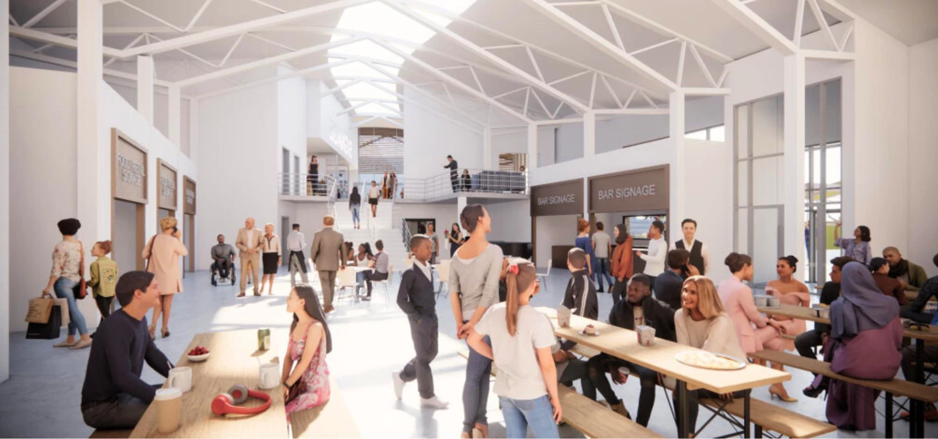 CG image of what Bacup Market could look like after redevelopment
