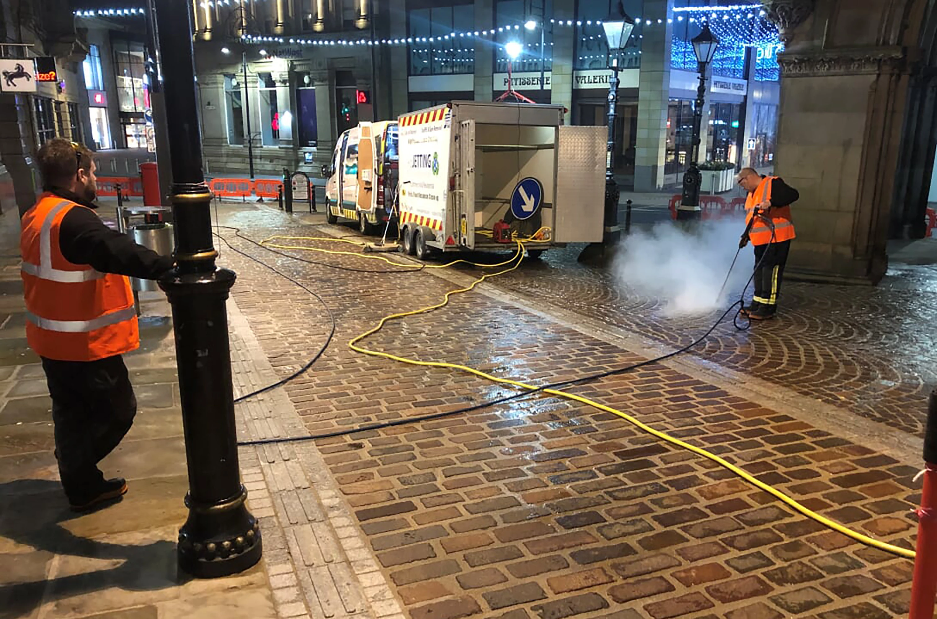 Bradford BID test clean-up in Hustlergate