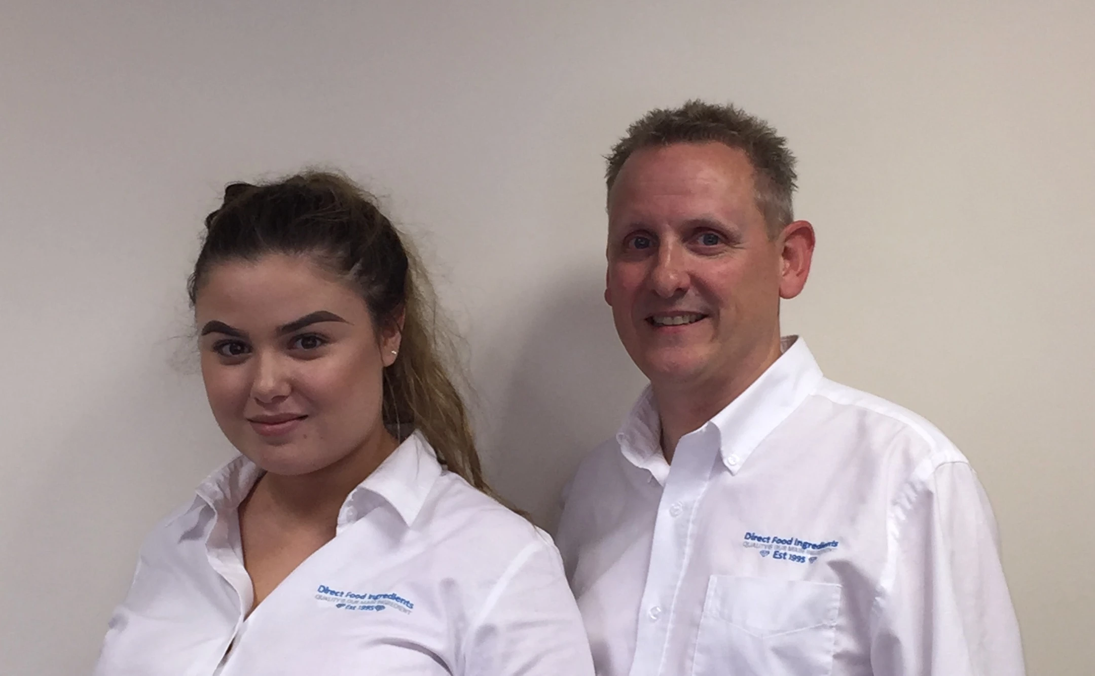 Sofia Chinea-Rodriguez and Andrew Aitchison - two of the new employees to join Direct Food Ingredients