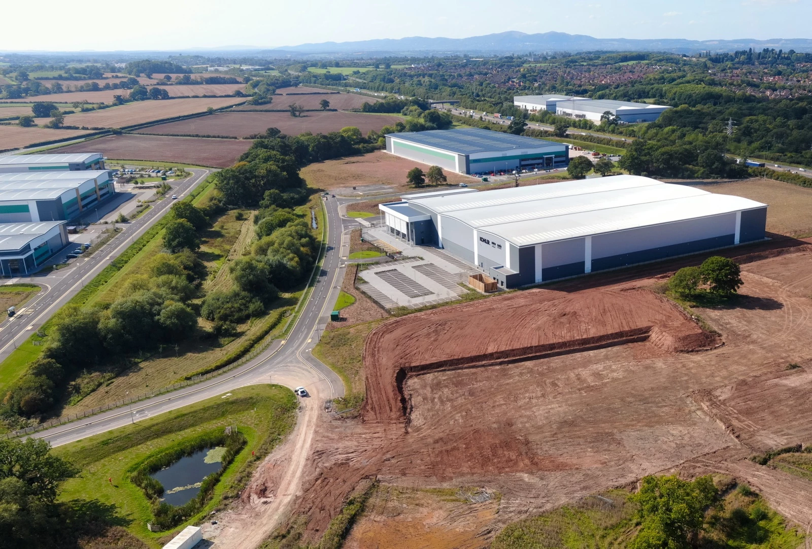 The "green spine" at Worcester Six - part of Stoford's ambitious plans to safeguard and improve the ecology at the business park