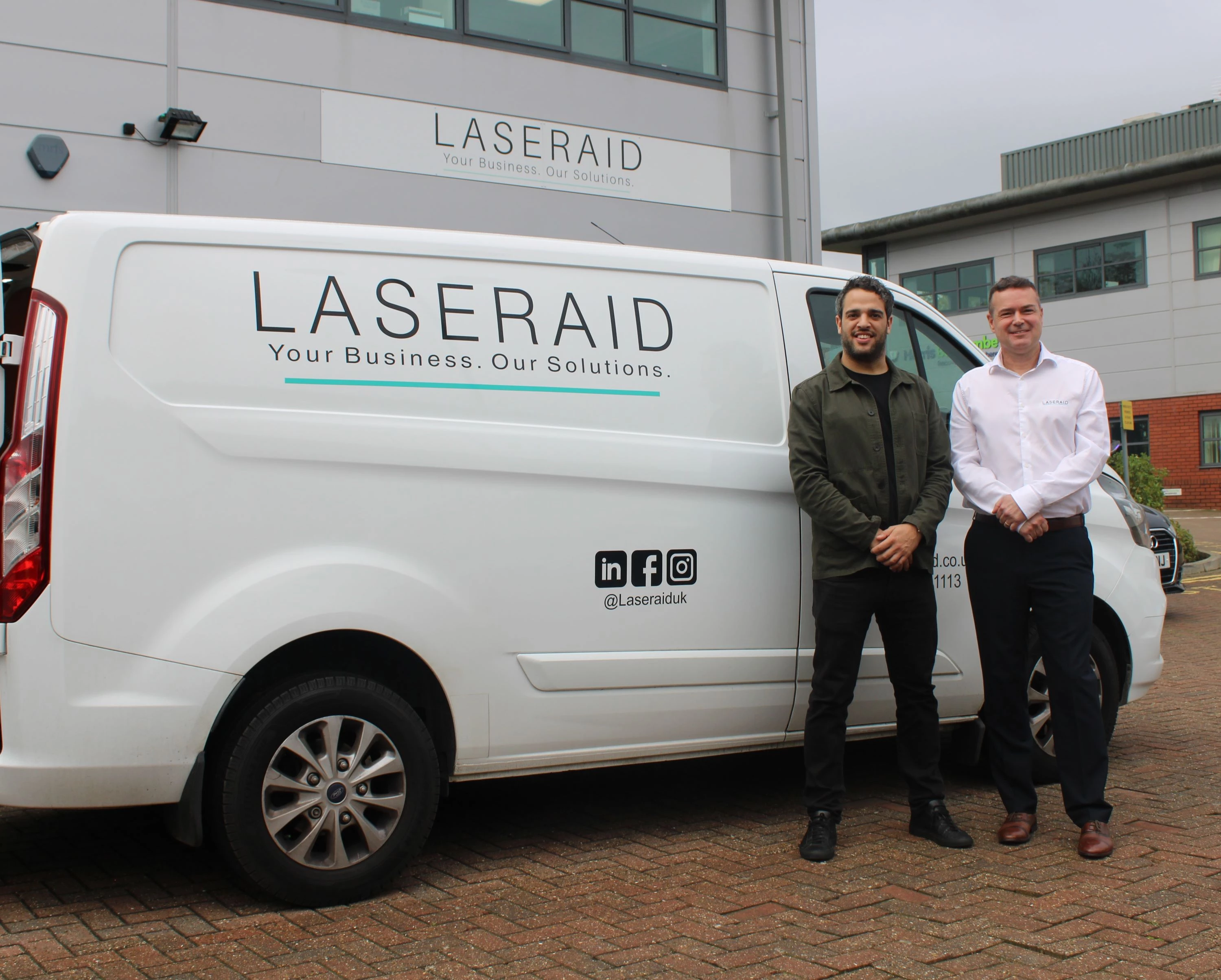 Guy Bunn (right) and Jamel Hussain of Laseraid