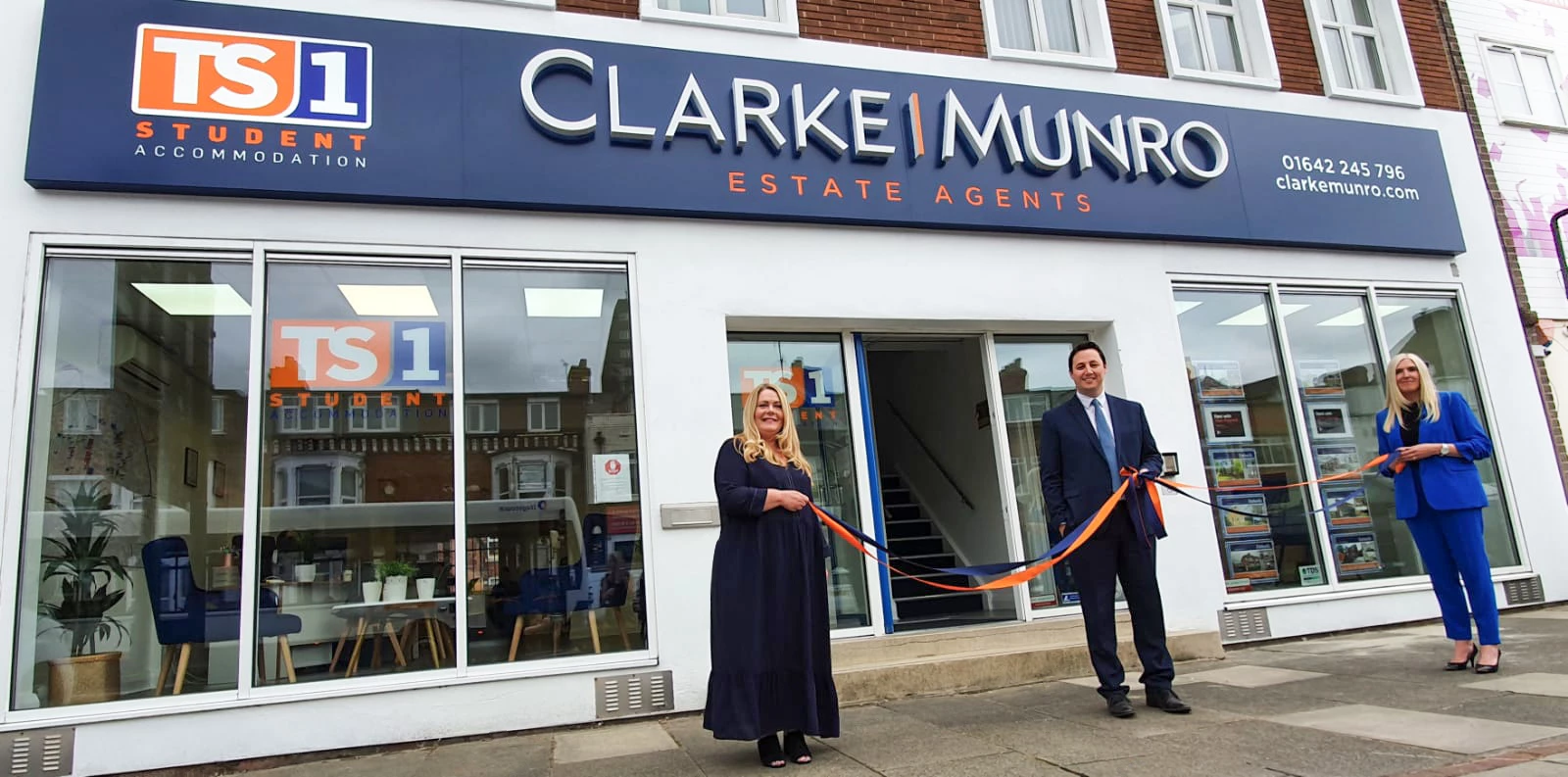 (left to right) Wendy Clarke, partner of Clarke Munro, Tees Valley Mayor Ben Houchen and Nicola Munro, partner of Clarke Munro officially relaunching the firm as Clarke Munro
