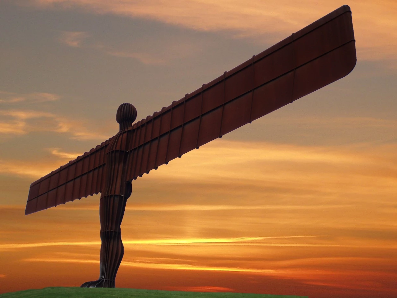 Angel of the North, sunset.