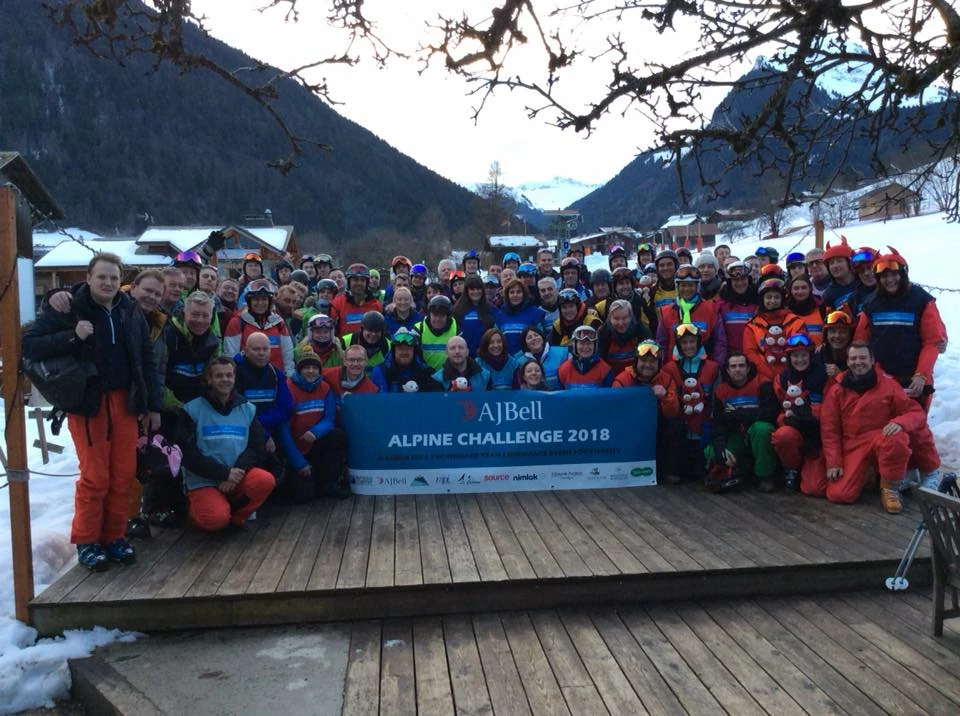 Participants in the 2018 AJ Bell Alpine Challenge