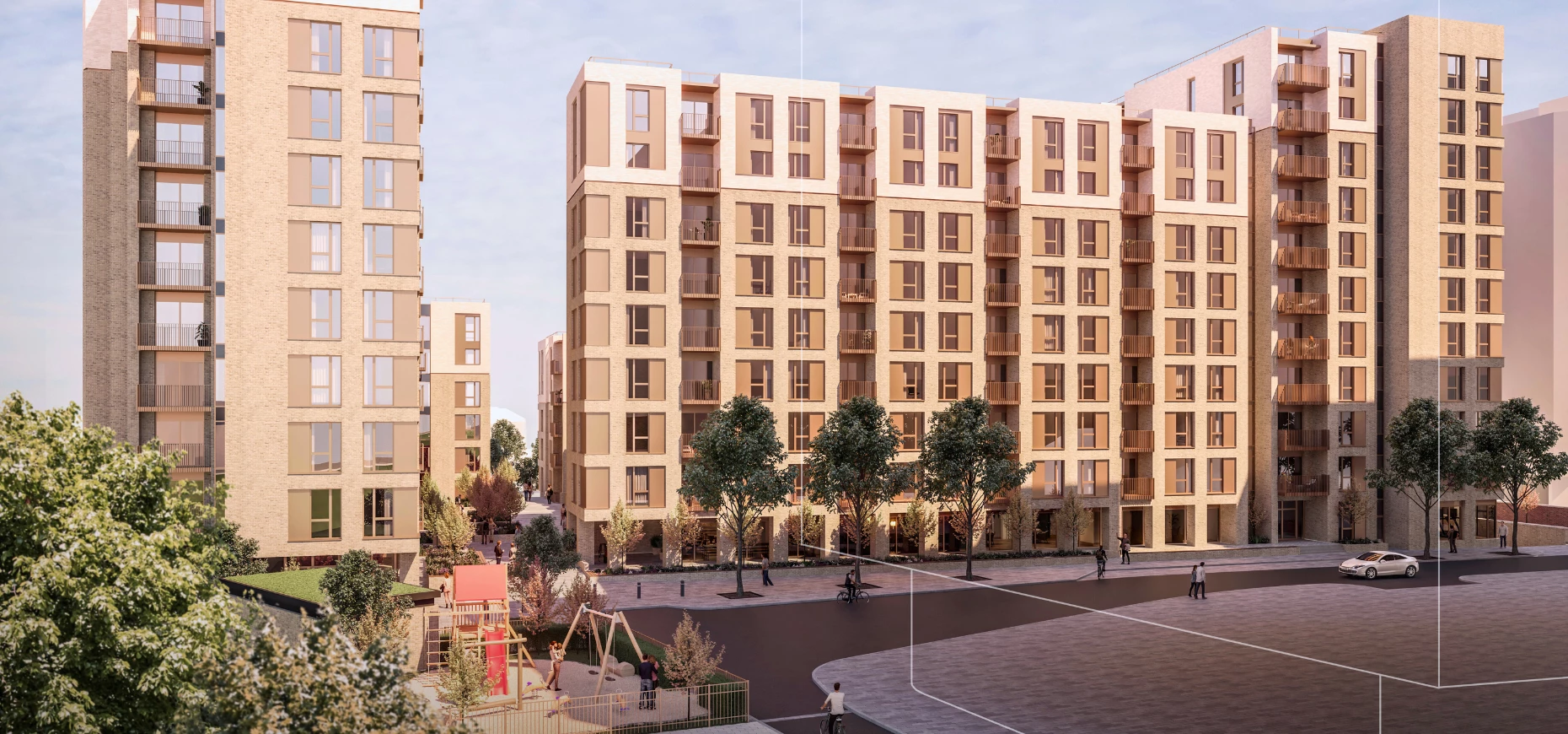A CGI mock-up of what the new Renshaw’s Yard BTR development could look like.