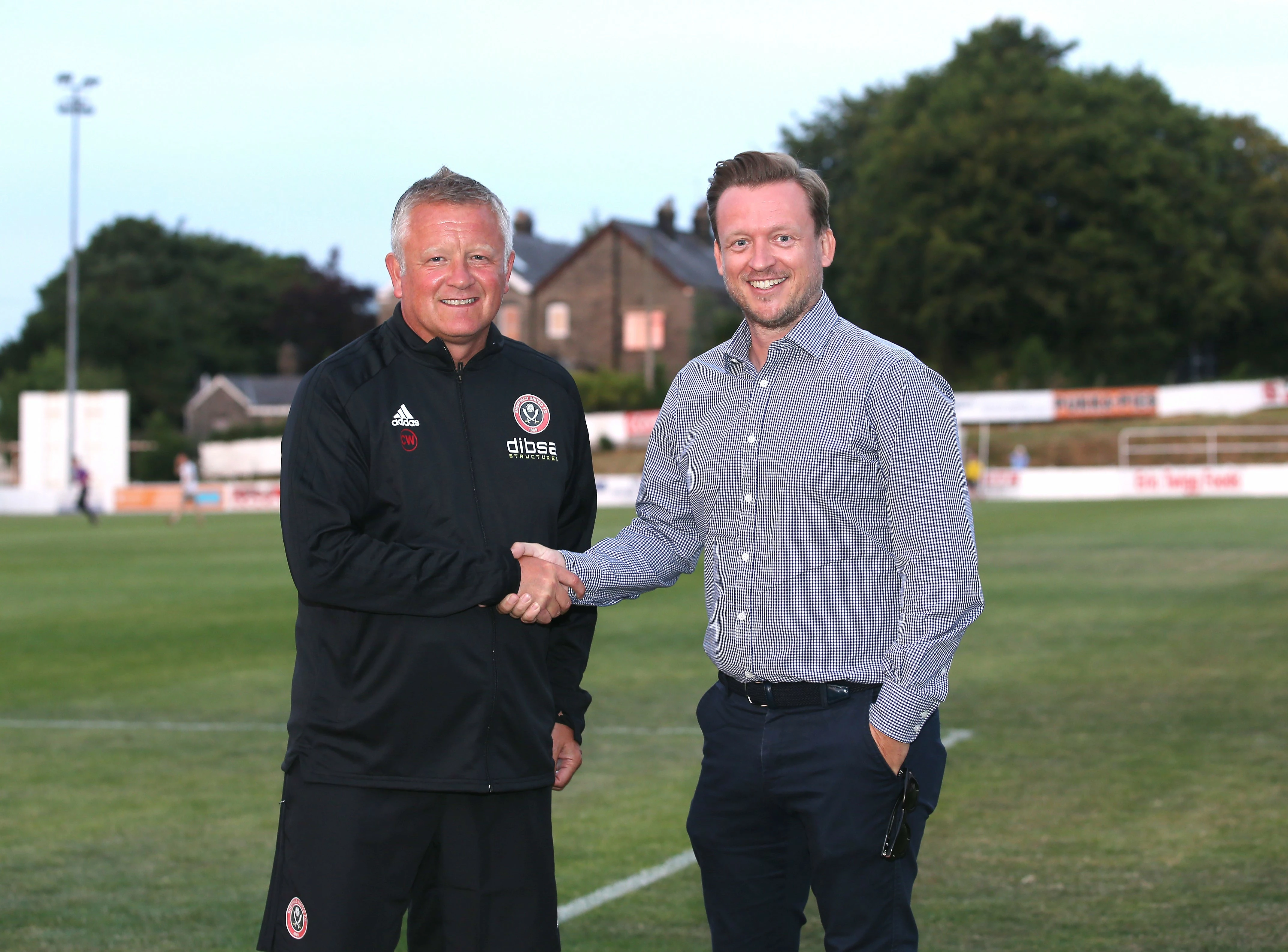 Blades manager Chris Wilder (left) with CEO Stephen Bettis