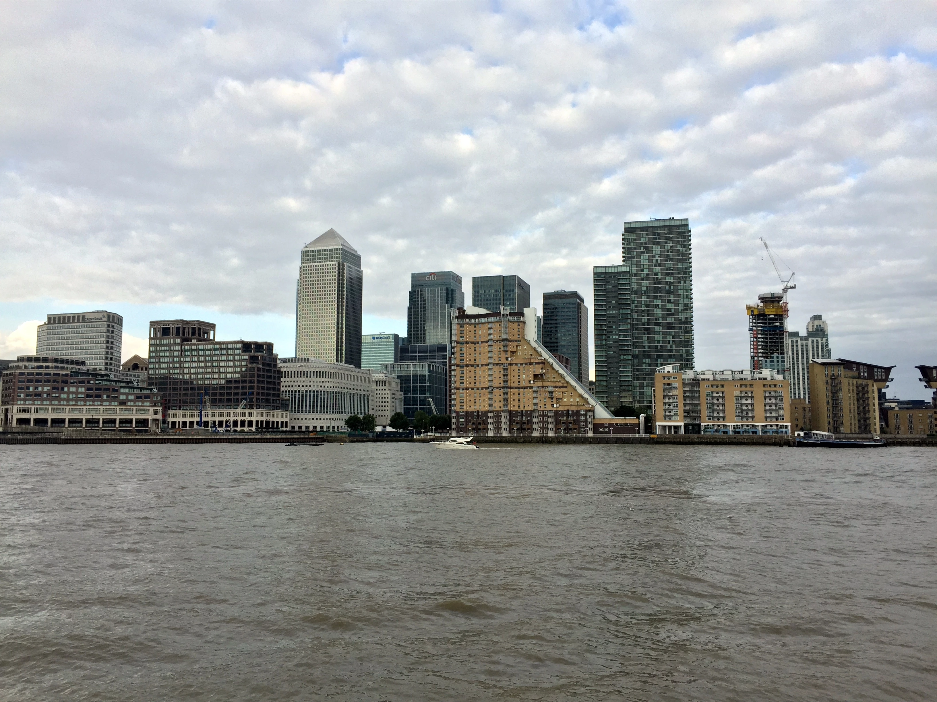Canary Wharf skyline from Rotherhithe
