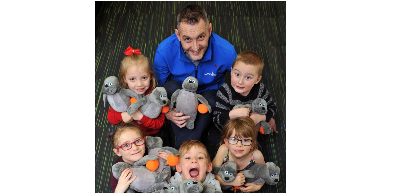 Steve Miller, director, Warmseal with youngsters at South Tyneside Young Carers Project.