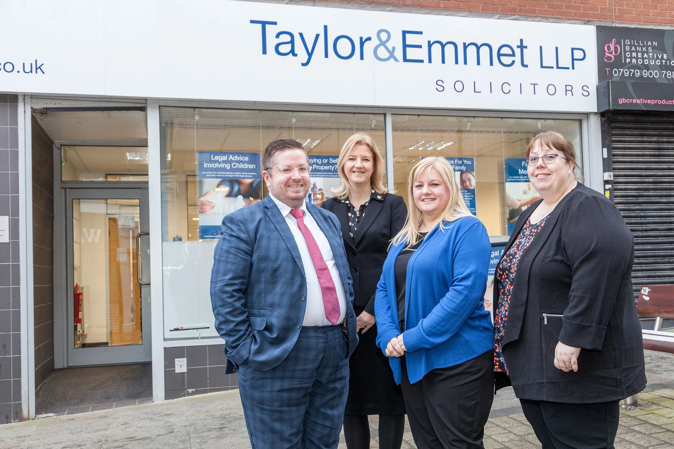 The Legal 500 leading individual, Michaela Evans (second left) with members of Taylor&Emmet's tier one family law team.