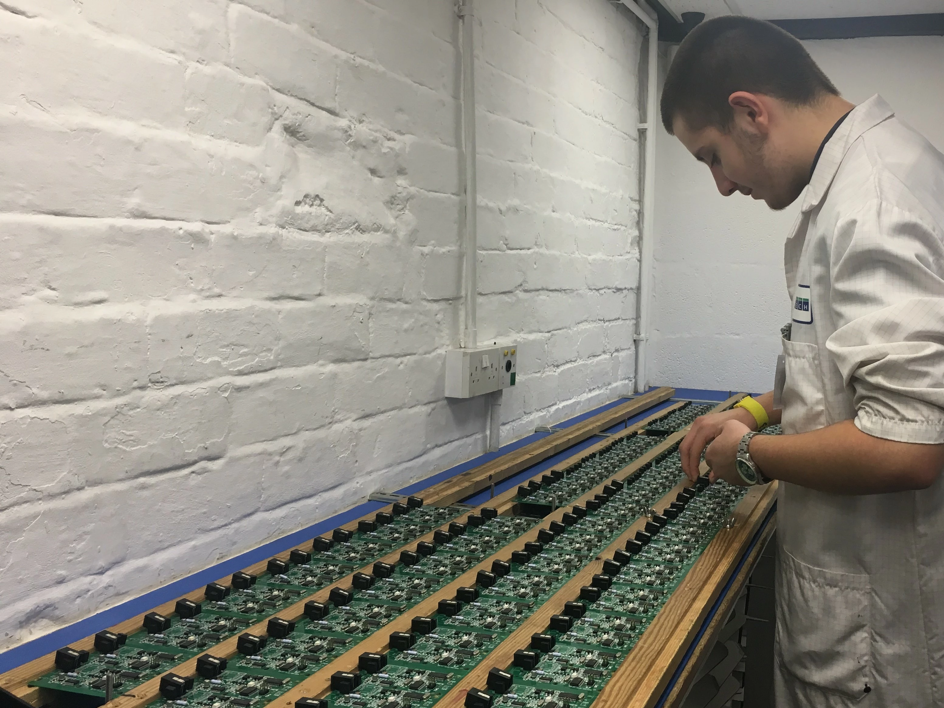 One of the employees busy at work at Daletech