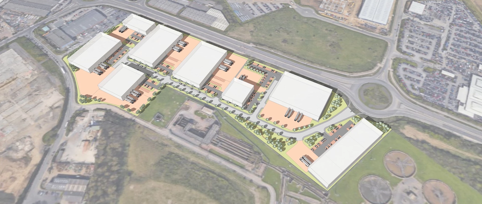 A CGI of the 265,000 sq ft of mixed-employment development. 