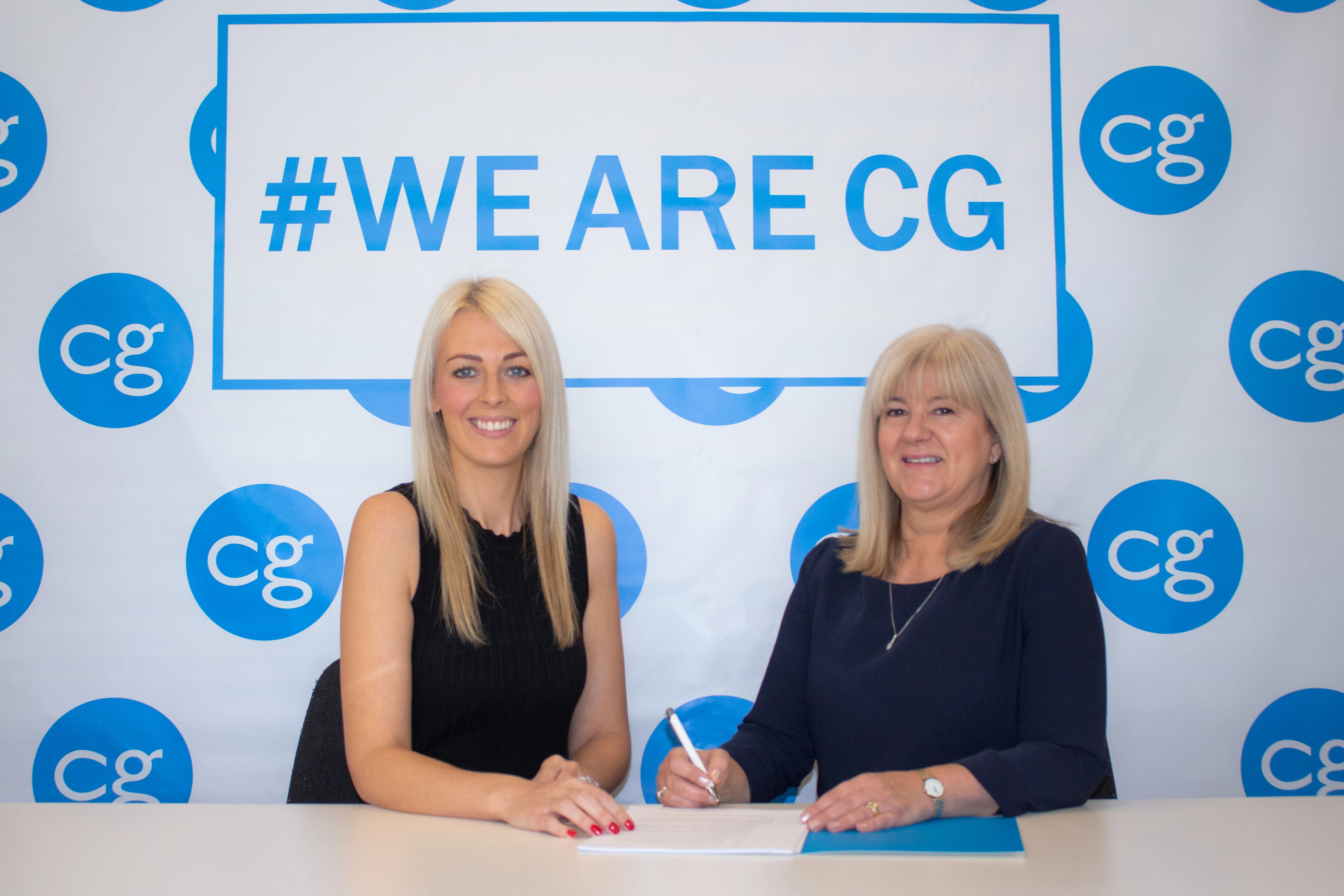 Signing On: CG Joint MD Stacey Turner (left) with Jane Haymes