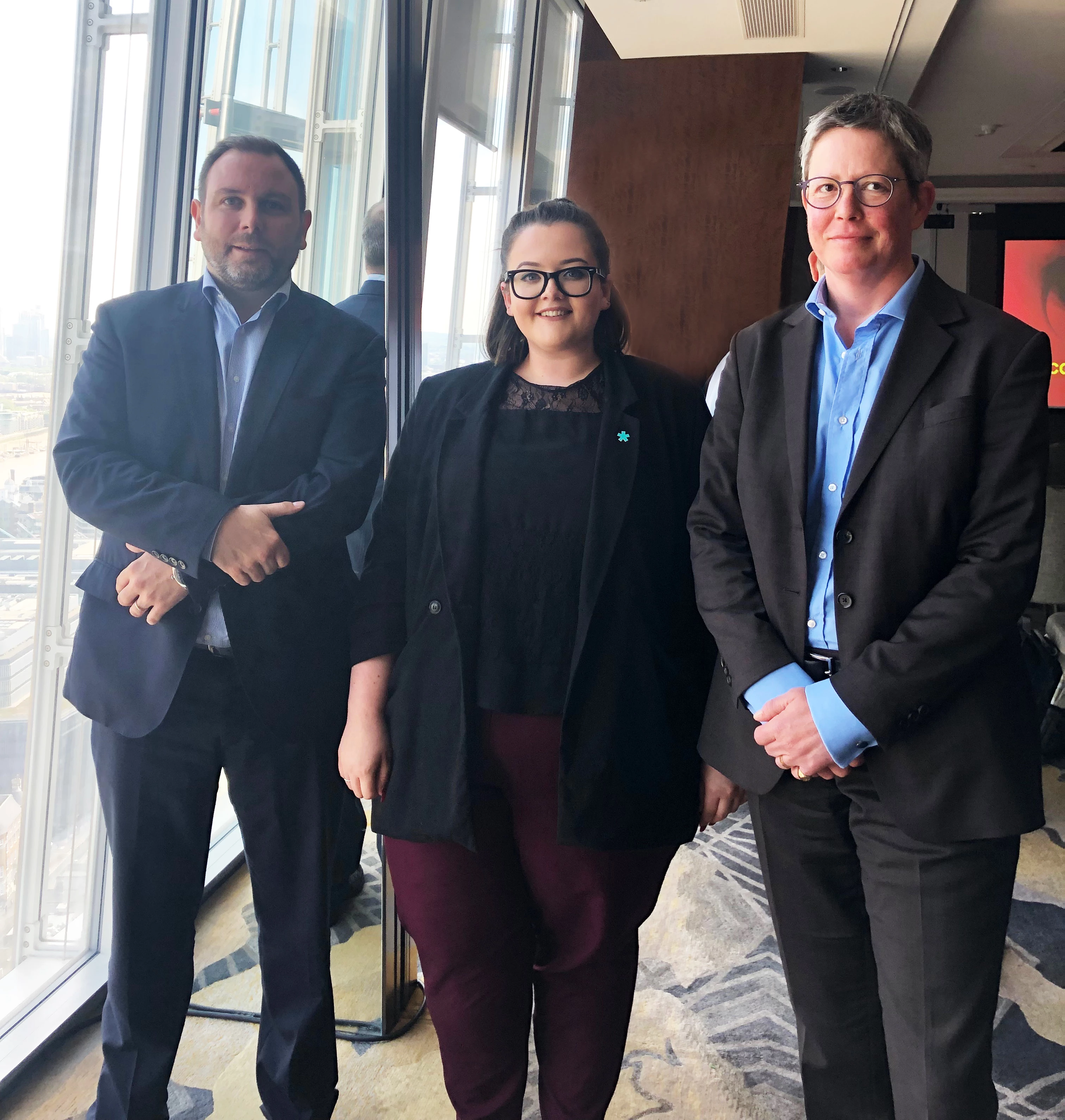 Left to right – Richard Hanaging director, Jaggaer with Aimee Laird, eCommerce delivery manager and Amabel Grant, chief technology officer of Bloom Procurement Services.