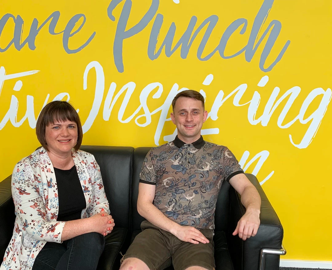 Louise Wright, Commercial Director at Punch Creative with Kristian Wilkinson, i-Yorkshire founder.