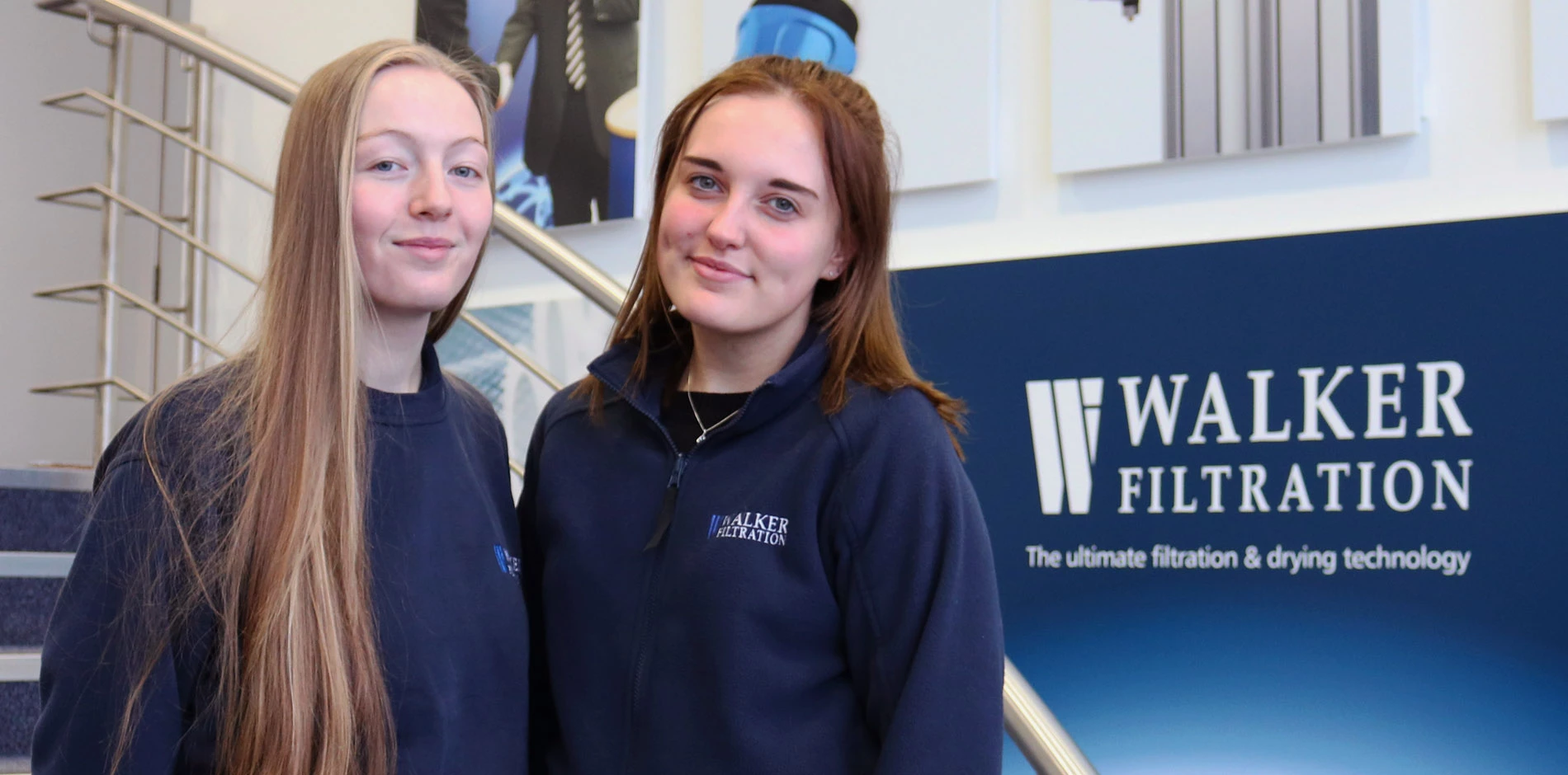 Morgan Pearce and Holly Charlton-Rowell are undergoing apprenticeships at Walker Filtration