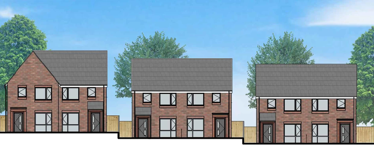 Artists impression of new homes in Bowburn