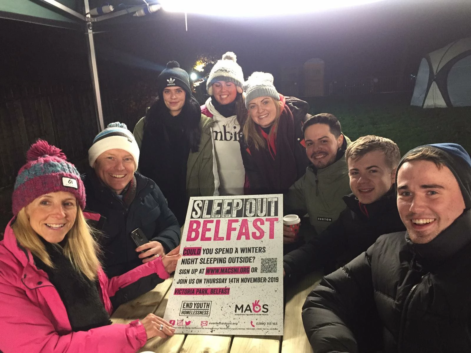  Hays employees taking part in sleep out events in Belfast
