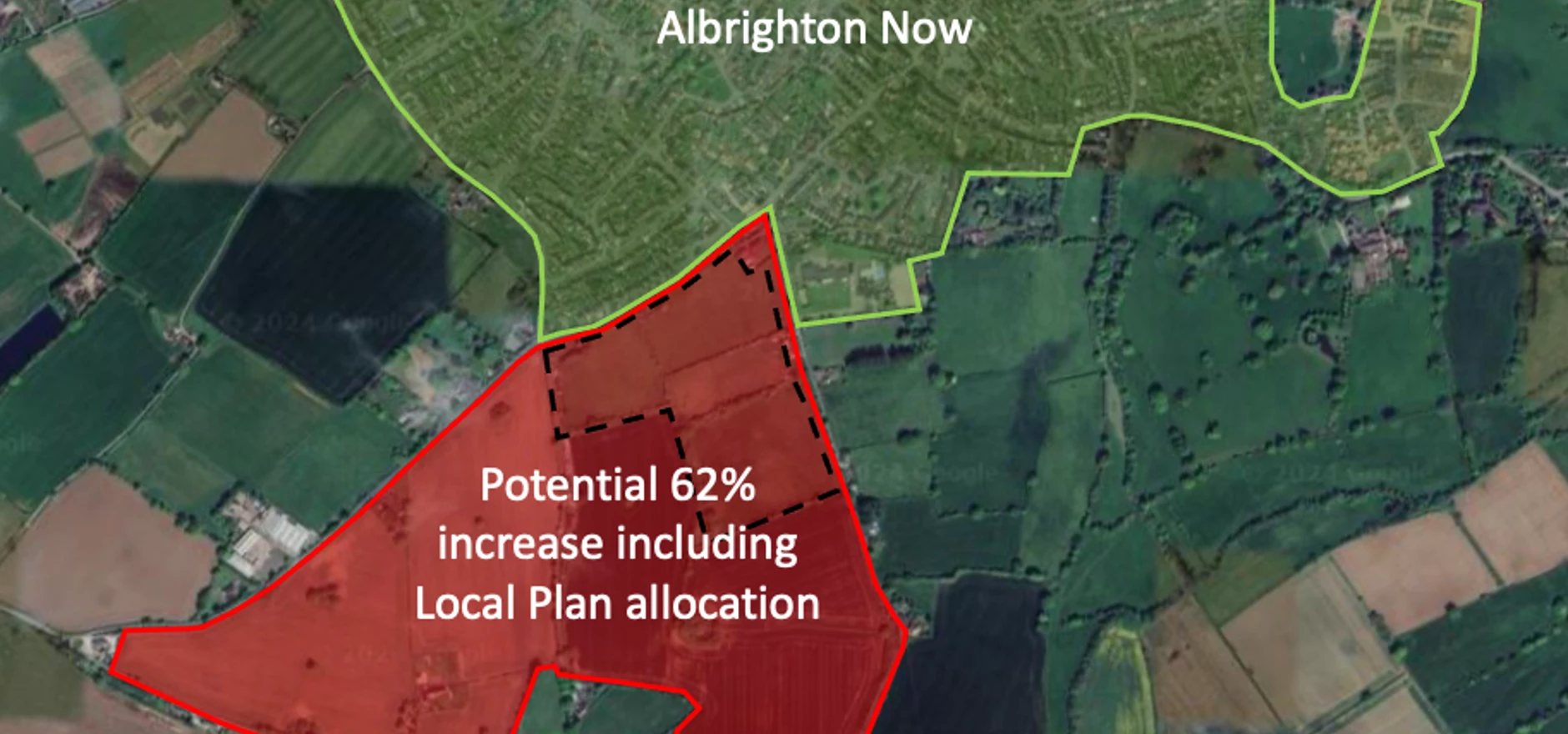 Map of Albrighton with 65% increase copy.jpg